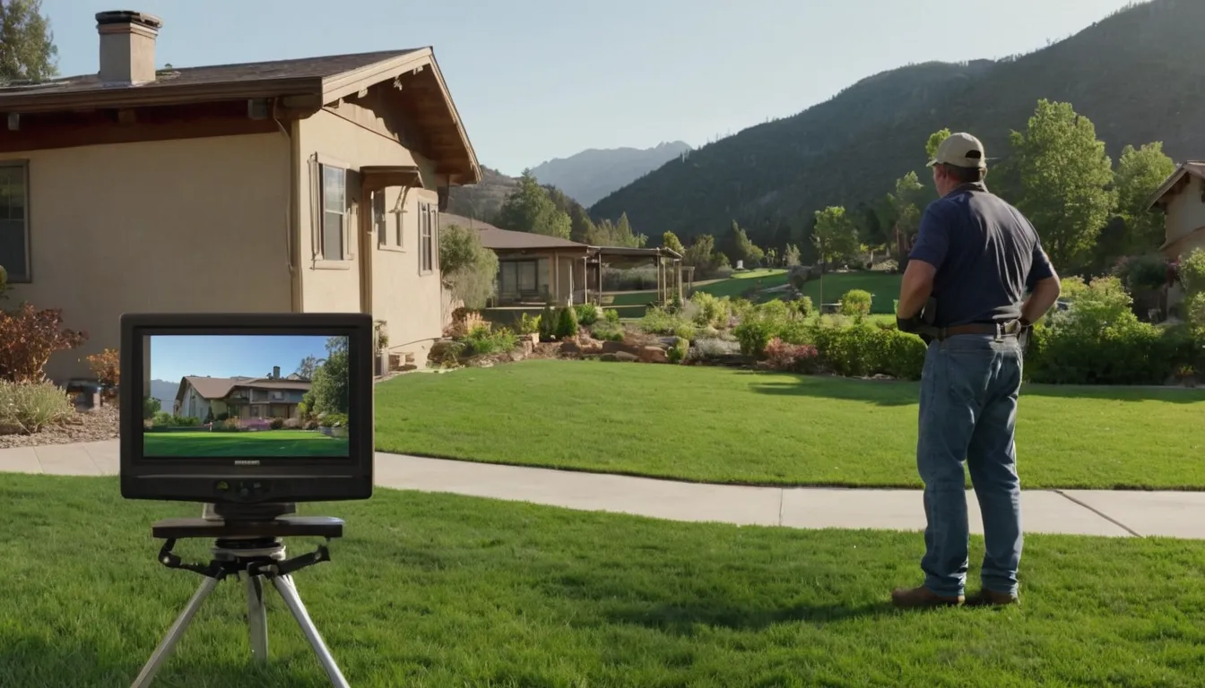 A local provider reviewing a sewer line camera video with a homeowner in Broomfield